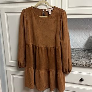 Boutique tan suede dress